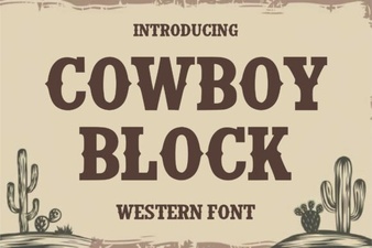 Cowboy Block Font for Creative Design Projects